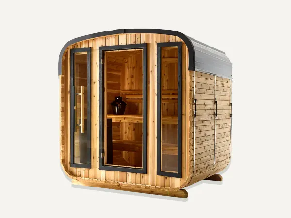 Image: almostheaven.com Almost Heaven Blackwater 4 Person Cube Sauna