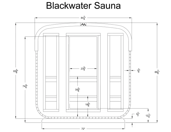 Image: almostheaven.com Almost Heaven Blackwater 4 Person Cube Sauna, photo 10 of 11