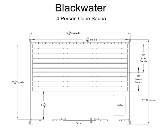Image: almostheaven.com Almost Heaven Blackwater 4 Person Cube Sauna, photo 11 of 11