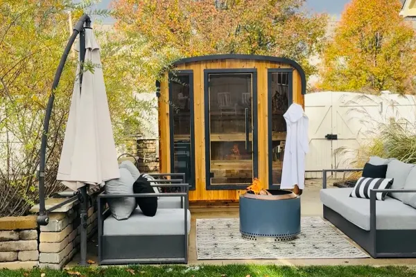 Image: almostheaven.com Almost Heaven Blackwater 4 Person Cube Sauna, photo 5 of 11