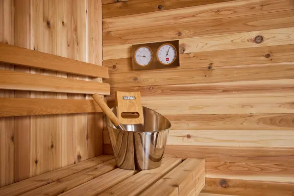 Image: almostheaven.com Almost Heaven Blackwater 4 Person Cube Sauna, photo 7 of 11