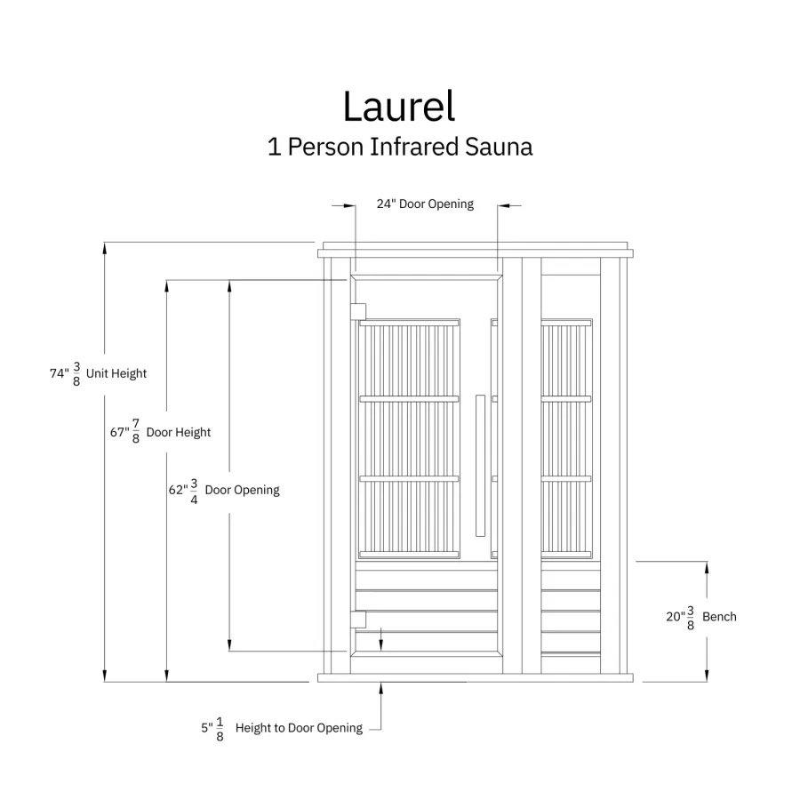 Almost Heaven Laurel 1 Person Infrared Sauna, photo 6 of 7