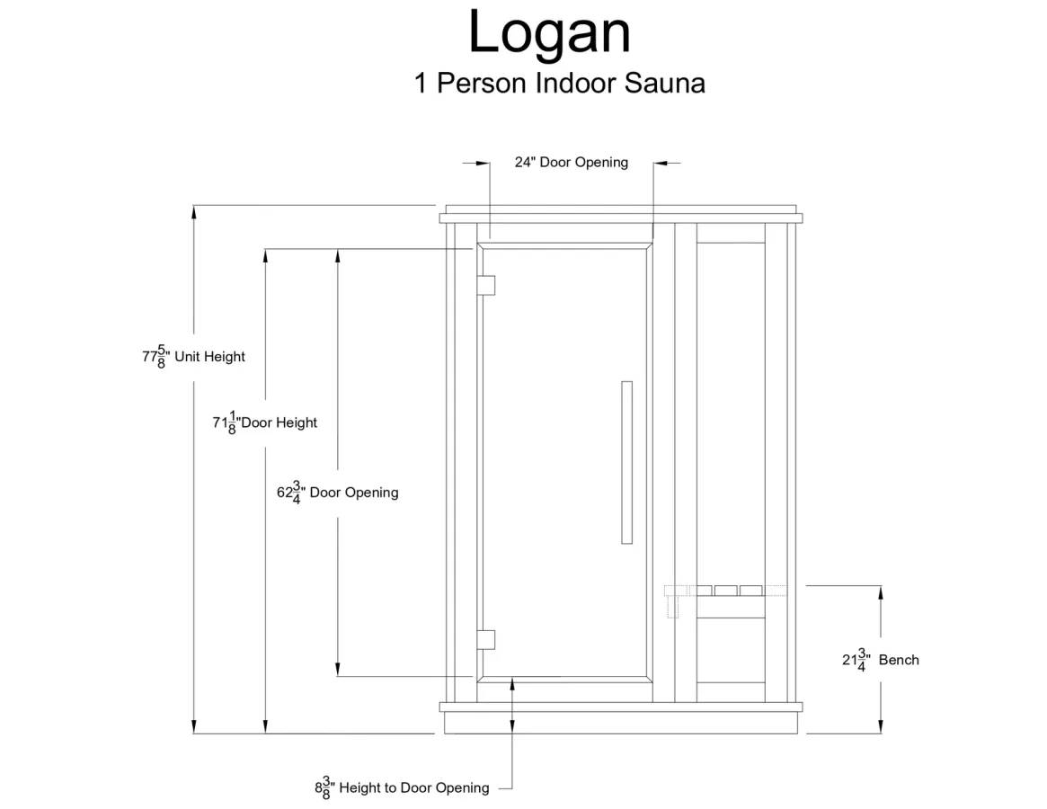 Almost Heaven Logan 1 Person Indoor Sauna, photo 5 of 5