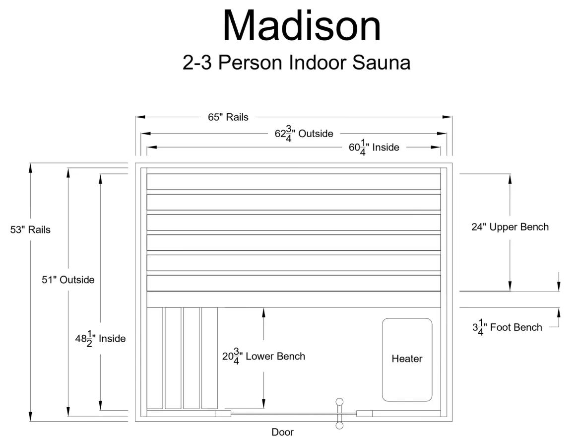 Almost Heaven Madison 2-3 Person Indoor Sauna, photo 9 of 10