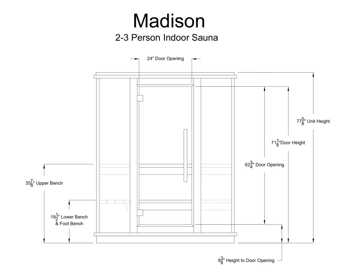 Almost Heaven Madison 2-3 Person Indoor Sauna, photo 10 of 10