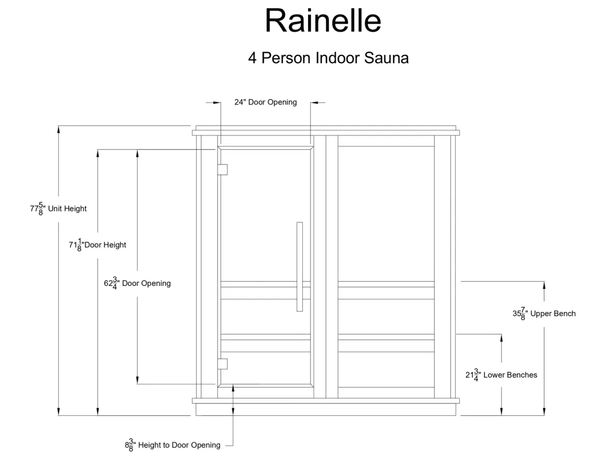 Almost Heaven Rainelle 4 Person Indoor Sauna, photo 7 of 8