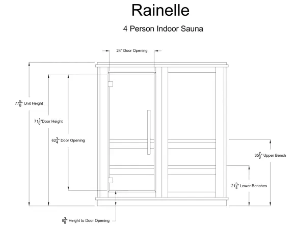 Almost Heaven Rainelle 4 Person Indoor Sauna, photo 7 of 8