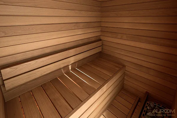 Image: thesaunaheater.com Auroom Cala Wood 2-Person Indoor Sauna Kit, photo 3 of 3