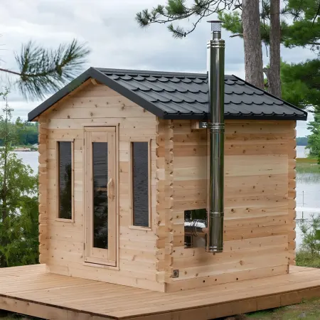 Image: topture.com Dundalk LeisureCraft Canadian Timber Georgian Cabin (CTC88W), photo 2 of 11