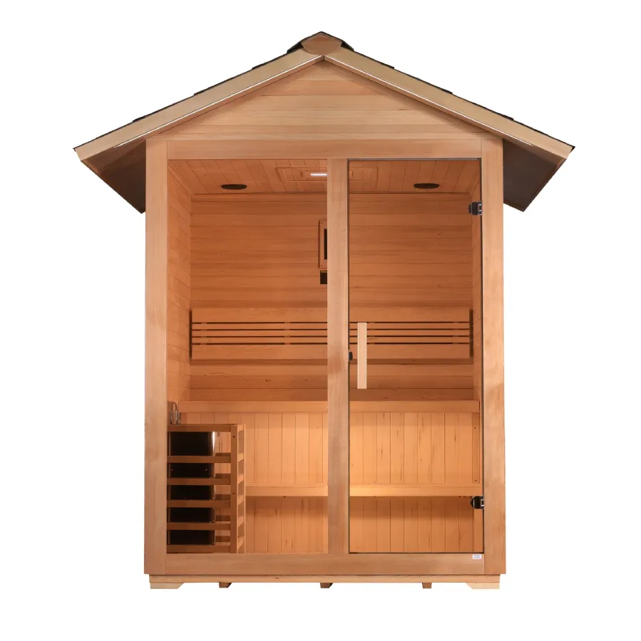 Golden Designs Arlberg 3 Person Traditional Outdoor Sauna (GDI-8103-01), photo 2 of 9