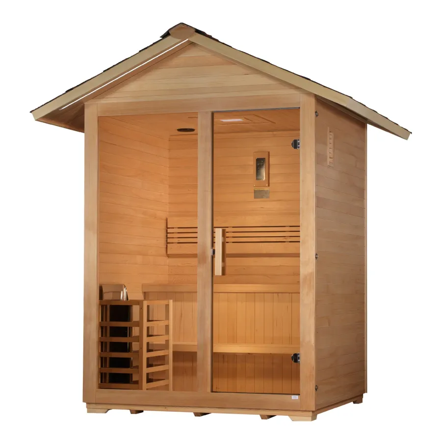 Golden Designs Arlberg 3 Person Traditional Outdoor Sauna (GDI-8103-01), photo 3 of 9