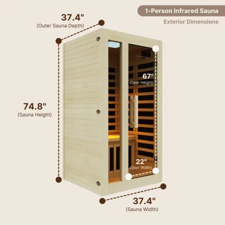Image: heavenlyheatsaunas.com Heavenly Heat 1-Person Far Infrared Sauna, photo 3 of 5