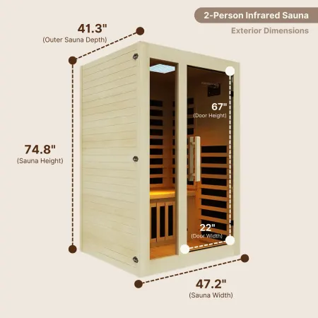 Image: heavenlyheatsaunas.com Heavenly Heat 2-Person Far Infrared Sauna, photo 3 of 4