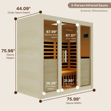 Heavenly Heat 3-Person Far Infrared Sauna, photo 2 of 3