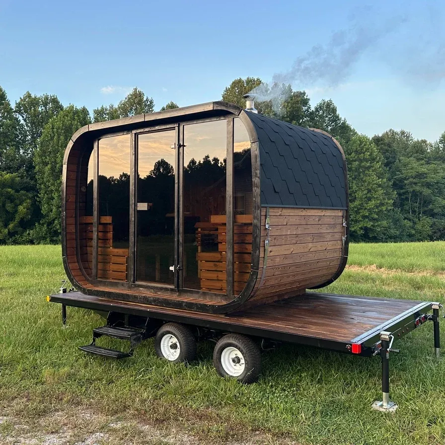 Heritage Sauna Mobile Lux Halo Sauna Trailer 6-8-Person with HUUM Heater, photo 2 of 4