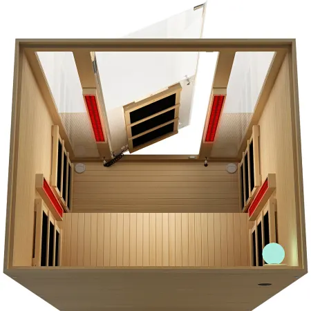 Image: jnhlifestyles.com JNH Lifestyles Arki Duo 2-Person Red Light Therapy + Full Spectrum Infrared Sauna, photo 5 of 9