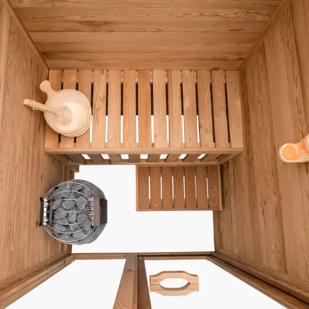 Image: redwoodoutdoors.com Redwood Outdoors Alcove Indoor Sauna - 2 Person, photo 8 of 8