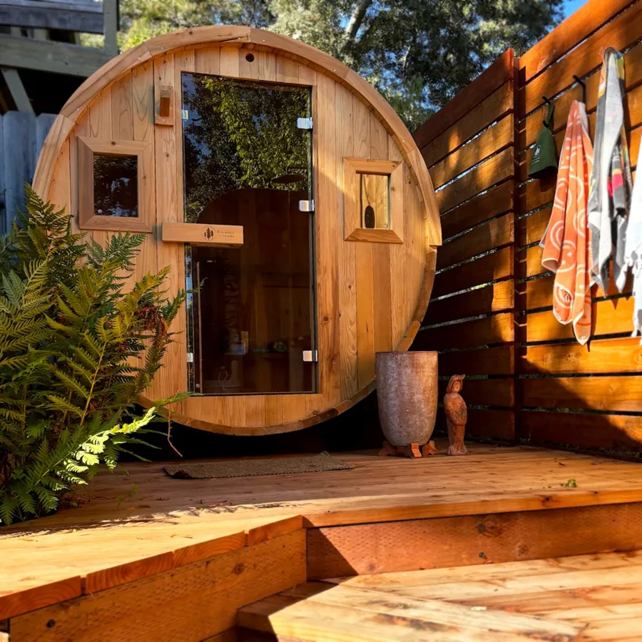 Redwood Outdoors Barrel Outdoor Sauna - 6 Person, photo 3 of 8