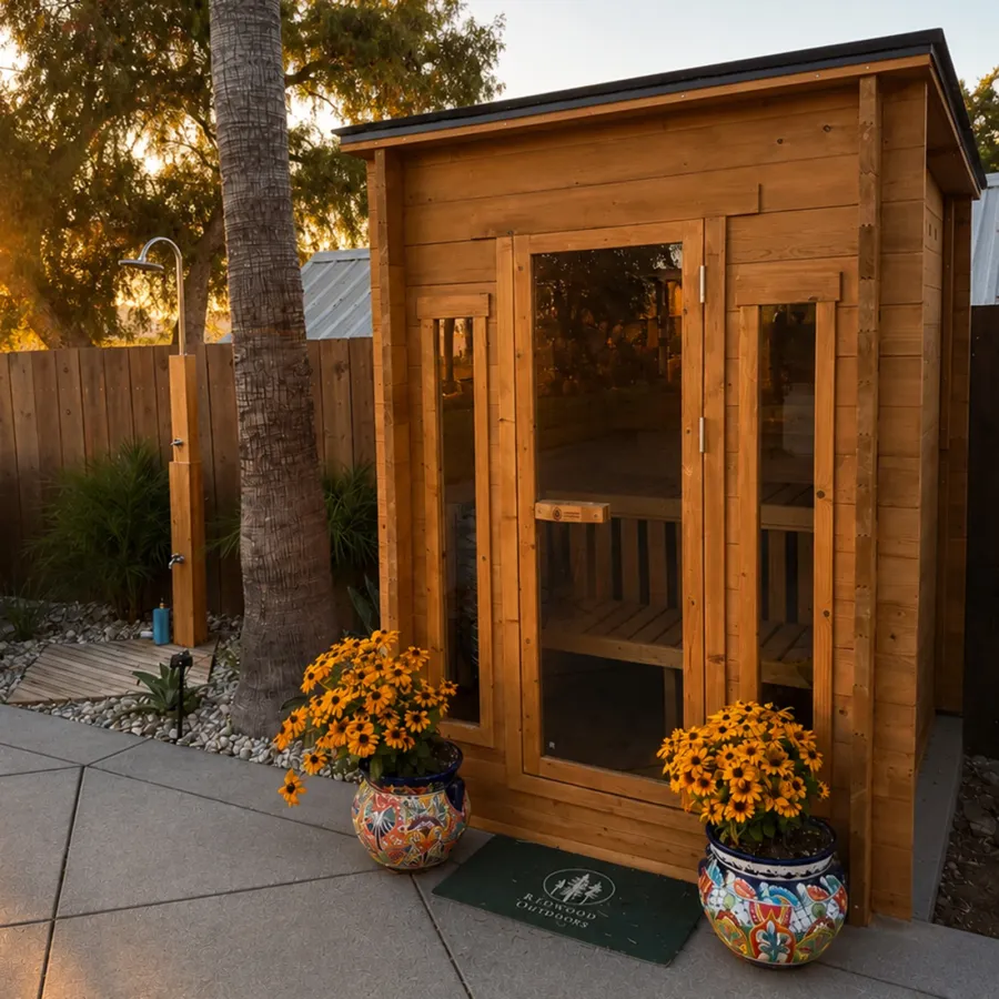 Redwood Outdoors Cabin Outdoor Sauna - 4 Person, photo 4 of 10