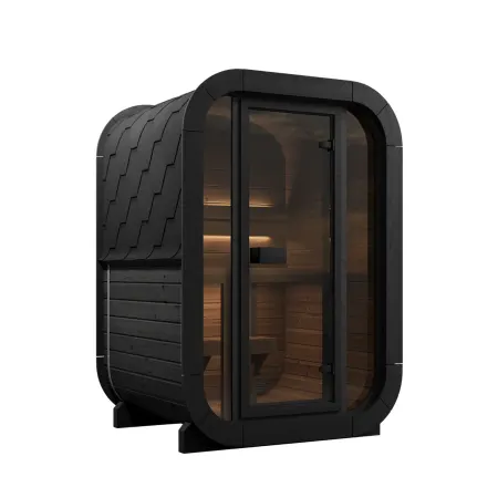 Image: thesaunaheater.com SaunaLife Cube CL3G 2-Person Outdoor Sauna Kit, photo 3 of 7