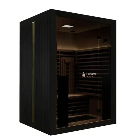 Image: sunhomesaunas.com Sun Home Eclipse 2-Person Red Light & Full-Spectrum Infrared Sauna, photo 5 of 11