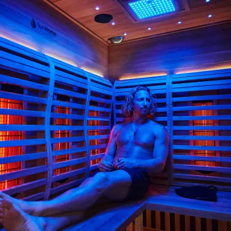 Image: sunhomesaunas.com Sun Home Luminar 5-Person Outdoor Full-Spectrum + Red Light Therapy Add-on, photo 10 of 11