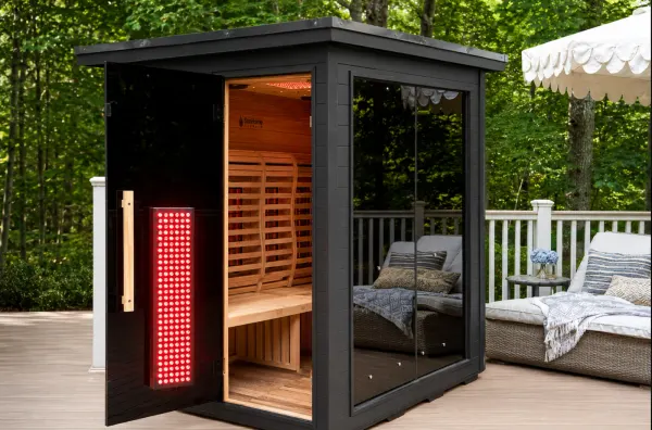 Image: sunhomesaunas.com Sun Home Luminar 5-Person Outdoor Full-Spectrum + Red Light Therapy Add-on, photo 4 of 11