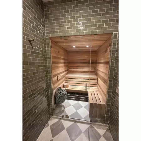 Image: saunaplace.com The Sauna Place Custom Indoor Cedro Sauna Maui 5 × 6 ft, cut to your precise dimensions, photo 3 of 11