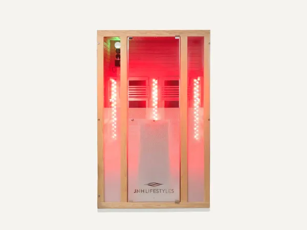 Image: jnhlifestyles.com JNH Lifestyles Arki Duo 2-Person Red Light Therapy + Full Spectrum Infrared Sauna