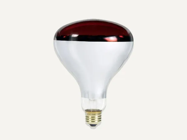 Image: rexelusa.com Philips 250W BR40 Red Safety Coated Heat Lamp