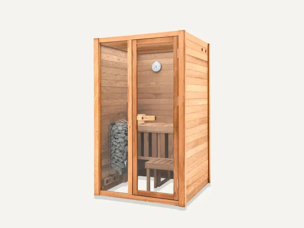 Image: redwoodoutdoors.com Redwood Outdoors Alcove Indoor Sauna - 2 Person