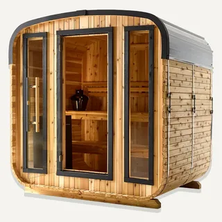 Image: almostheaven.com Almost Heaven Blackwater 4 Person Cube Sauna