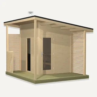 Image: almostheaven.com Almost Heaven Solide Compact 4-6 Person Cabin Sauna