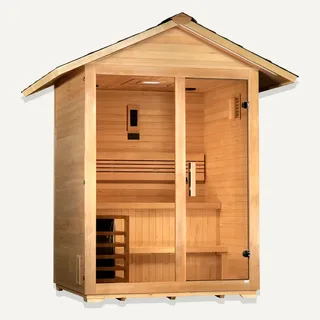 Image: goldendesignsinc.com Golden Designs Arlberg 3 Person Traditional Outdoor Sauna (GDI-8103-01)