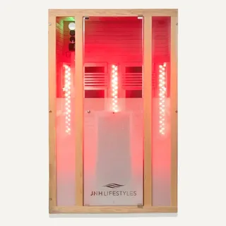 Image: jnhlifestyles.com JNH Lifestyles Arki Duo 2-Person Red Light Therapy + Full Spectrum Infrared Sauna