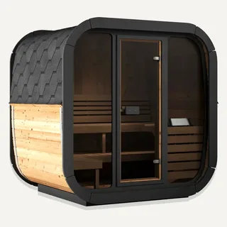 Image: topture.com SaunaLife Cube CL5G 4-Person Outdoor Cube Sauna