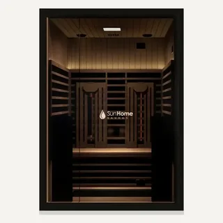 Image: sunhomesaunas.com Sun Home Eclipse 2-Person Red Light & Full-Spectrum Infrared Sauna