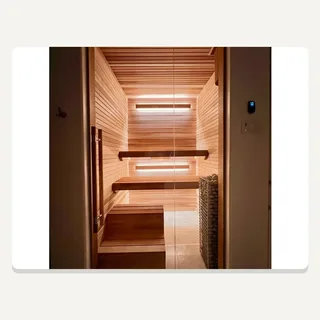 The Sauna Place Custom Indoor Cedro Sauna Maui 5 × 6 ft, cut to your precise dimensions
