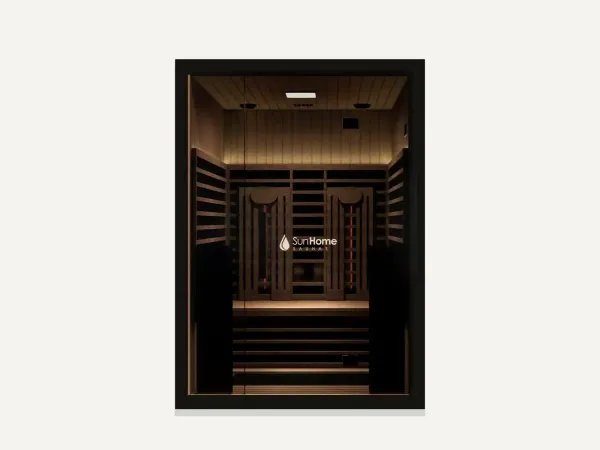 Image: sunhomesaunas.com Sun Home Eclipse 2-Person Red Light & Full-Spectrum Infrared Sauna