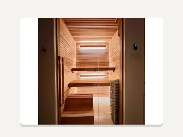 The Sauna Place Custom Indoor Cedro Sauna Maui 5 × 6 ft, cut to your precise dimensions